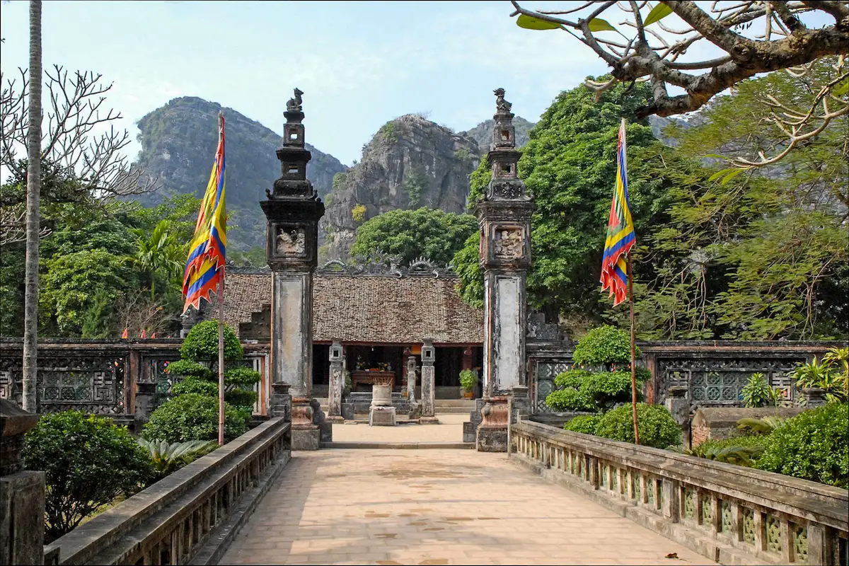 Historic King Dinh Temple at Hoa Lu Ancient Capital in Ninh Binh, Vietnam